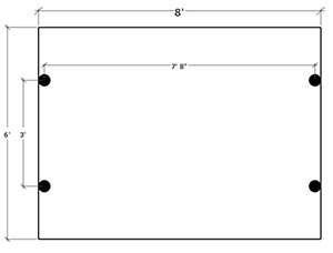 Top view of Tiki Hut diagram